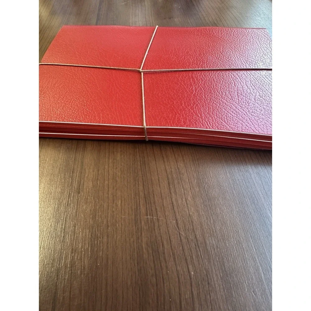 Bieffe Red Handcrafted in Italy 3 Lined Exercise Books Journal Notebook Set